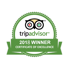 TripAdvisor Certificate of Excellence winner